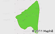 Political Simple Map of Rahim Yar Khan, cropped outside
