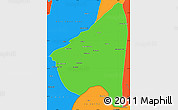 Political Simple Map of Rahim Yar Khan