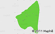 Political Simple Map of Rahim Yar Khan, single color outside