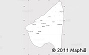 Silver Style Simple Map of Rahim Yar Khan, cropped outside