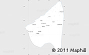 Silver Style Simple Map of Rahim Yar Khan, single color outside