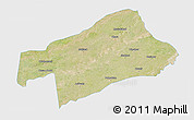 Satellite 3D Map of Sahiwal, single color outside