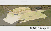 Satellite Panoramic Map of Sargodha, darken