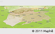 Satellite Panoramic Map of Sargodha, physical outside