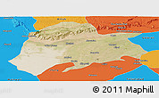 Satellite Panoramic Map of Sargodha, political outside
