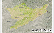 Satellite 3D Map of Sheikhupura, semi-desaturated