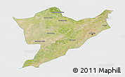 Satellite 3D Map of Sheikhupura, single color outside