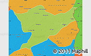 Physical Map of Sheikhupura, political outside