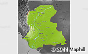 Physical 3D Map of Sind, darken, desaturated