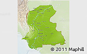 Physical 3D Map of Sind, lighten