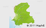 Physical 3D Map of Sind, single color outside
