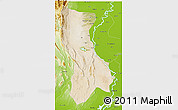 Satellite 3D Map of Dadu, physical outside