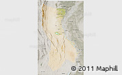 Satellite 3D Map of Dadu, semi-desaturated