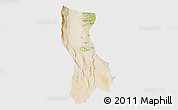 Satellite 3D Map of Dadu, single color outside