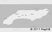 Gray 3D Map of Jakobabad, single color outside
