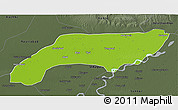 Physical 3D Map of Jakobabad, darken, semi-desaturated