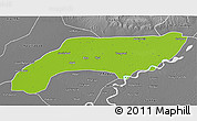 Physical 3D Map of Jakobabad, desaturated