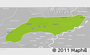 Physical 3D Map of Jakobabad, lighten, desaturated