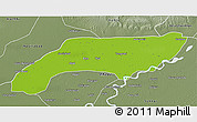 Physical 3D Map of Jakobabad, semi-desaturated