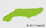 Physical 3D Map of Jakobabad, single color outside