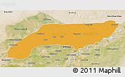 Political 3D Map of Jakobabad, satellite outside