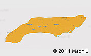 Political 3D Map of Jakobabad, single color outside