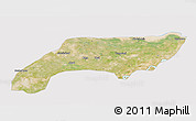 Satellite 3D Map of Jakobabad, cropped outside