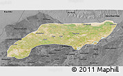 Satellite 3D Map of Jakobabad, darken, desaturated
