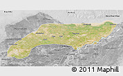 Satellite 3D Map of Jakobabad, desaturated