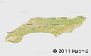 Satellite 3D Map of Jakobabad, single color outside
