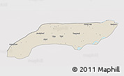 Shaded Relief 3D Map of Jakobabad, cropped outside