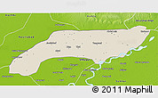 Shaded Relief 3D Map of Jakobabad, physical outside