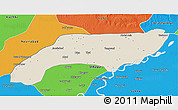 Shaded Relief 3D Map of Jakobabad, political outside