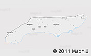 Silver Style 3D Map of Jakobabad, single color outside