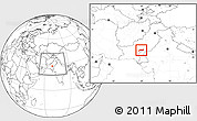 Blank Location Map of Jakobabad, within the entire country
