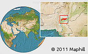 Satellite Location Map of Jakobabad