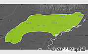Physical Map of Jakobabad, darken, desaturated
