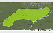 Physical Map of Jakobabad, darken, semi-desaturated