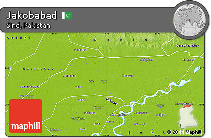 Physical Map of Jakobabad