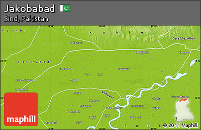 Physical Map of Jakobabad
