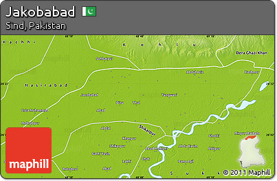Physical Map of Jakobabad