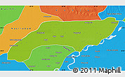 Physical Map of Jakobabad, political outside