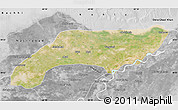 Satellite Map of Jakobabad, desaturated