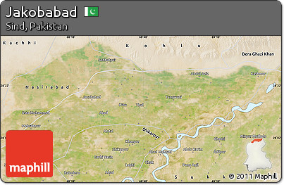 Satellite Map of Jakobabad