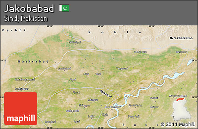 Satellite Map of Jakobabad
