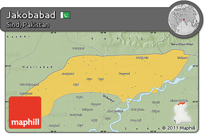 Savanna Style Map of Jakobabad