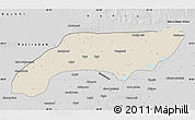 Shaded Relief Map of Jakobabad, desaturated