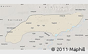 Shaded Relief Map of Jakobabad, semi-desaturated