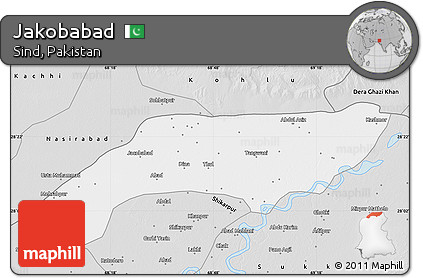 Silver Style Map of Jakobabad