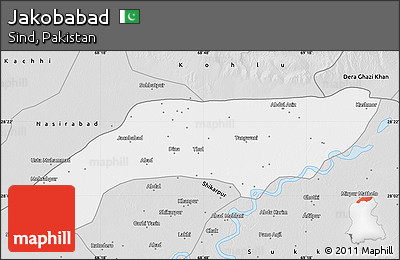 Silver Style Map of Jakobabad